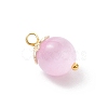 Dyed Natural Selenite Round Pendants PALLOY-JF04269-4