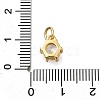 Brass Pave Cubic Zirconia Pendants KK-V002-23G-01-3