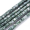 Natural Green Spot Jasper Beads Strands G-F631-A36-1