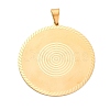 304 Stainless Steel Big Pendants STAS-U043-07B-G-1
