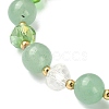 Natural Green Aventurine & Glass Beaded Stretch Bracelet BJEW-TA00308-3