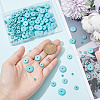 Nbeads 180Pcs 6 Styles Synthetic Turquoise Beads G-NB0004-81-3