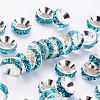Brass Rhinestone Spacer Beads X-RB-A020-9mm-03S-1