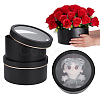 2Pcs 2 Sizes Flat Round Cardboard Paper Flower Organizer Package Boxes CON-BC0007-79B-1