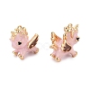 Brass Micro Pave Clear Cubic Zirconia Pendants KK-Q074-20G-2