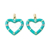 Rack Plating Brass Micro Pave Colorful Cubic Zirconia Pendants KK-D073-07G-06-1