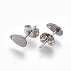 Tarnish Resistant 304 Stainless Steel Stud Earring Findings STAS-O119-12A-P-2