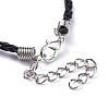Trendy Braided Imitation Leather Bracelet Making BJEW-S076-002-4