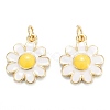 Brass Enamel Pendants KK-M220-04G-B-1