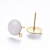 Ion Plating(IP) 304 Stainless Steel Stud Earring Findings STAS-P203-A06-02-2