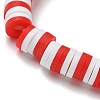 Elegant Christmas Handmade Polymer Clay Heishi Beaded Stretch Bracelets MV9996-44-3