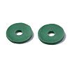 Flat Round Handmade Polymer Clay Beads CLAY-R067-12mm-46-7