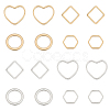 80Pcs 8 Style Brass Linking Rings KK-FH0005-70-1