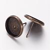 Brass Stud Earring Settings KK-H720-AB-NR-2