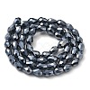 Electroplate Glass Beads Strands EGLA-D017-7x5mm-2-3