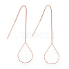 Brass Stud Earring Findings KK-S345-066RG-1