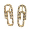 Rack Plating Brass Stud Earrings EJEW-C102-31G-1