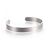 Tarnish Resistant 304 Stainless Steel Blank Cuff Bangles BJEW-E361-11P-2