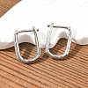 Brass Huggie Hoop Earrings EJEW-P189-01P-1