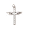 Brass Micro Pave Cubic Zirconia Pendants KK-G544-22P-1