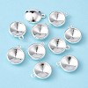 Tibetan Style Alloy Flat Round Charm Pendant Rivoli Xilion Pointed Back Chaton Rhinestone Settings PALLOY-O034-S01-3