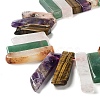 Natural Amethyst & Green Aventurine & Tiger Eye & Rose Quartz & Red Agate Beads Strands G-L551B-10-3