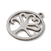 Non-Tarnish 201 Stainless Steel Pendants LS-STAS-E206-03P-04-2