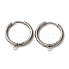 201 Stainless Steel Hoop Earring Findings STAS-D379-05B-P-1