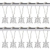 Iron Shower Curtain Rings for Bathroom AJEW-UN0001-36-1