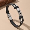 PU Leather Braided Cord Bracelets BJEW-E324-C19-6