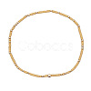 Minimalist Glass Seed Beads & Brass Beads Stretch Bracelets for Women BC0195-15-1