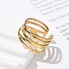 304 Stainless Steel Multilayer Open Cuff Rings LS-RJEW-Z077-01G-04-3