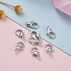 Platinum Plated Zinc Alloy Lobster Claw Clasps X-E103-P-NF-6