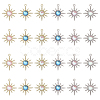 24Pcs 6 Styles Rack Plating Alloy Pendants FIND-CA0008-01-1