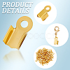 500Pcs Iron Folding Crimp Ends IFIN-CN0001-06G-6