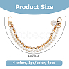 4Pcs 4 Colors ABS & Iron & Alloy & PU Leather Handbag Chain Straps FIND-HS0001-36B-2