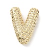 Rack Plating Brass Micro Pave Cubic Zirconia Pendants KK-Q790-01V-G-1