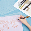 2Sheets 2 Styles Plastic Drawing Painting Stencils Templates DIY-CA0001-86-3