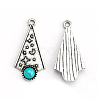 Synthetic Turquoise Alloy Pendants FIND-TAC0014-99E-1