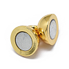 Rack Plating Brass Magnetic Clasps with Loops X-KK-F801-02B-G-3