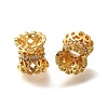Rack Plating Brass Micro Pave Cubic Zirconia Connector Charms KK-M313-06G-1