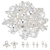 56Pcs 4 Styles Brass Cup Pearl Peg Bails Pin Pendants KK-ME0001-74S-1