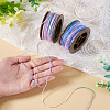 2 Rolls 2 Colors Segment Dyed Round Polyester Twisted Cords OCOR-TA0003-59B-6