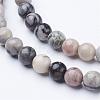 15 inch Black Silk Stone/Netstone Strands GSR4mmC137-2