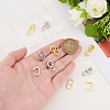10Pcs 2 Colors Brass Fold Over Clasps KK-PH0014-44-3