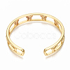 Brass Micro Pave Clear Cubic Zirconia Cuff Bangles BJEW-N302-001-NF-3