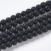 Natural Black Agate Beads Strands G-D543-3mm-1