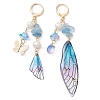 Natural Aquamarine Leverback Earrings EJEW-TA00591-02-1