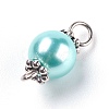 Pearlized Glass Pearl Links connectors PALLOY-JF00348-2