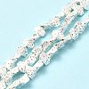 Electroplated Natural Lava Rock Beads Strands G-G984-13S-2